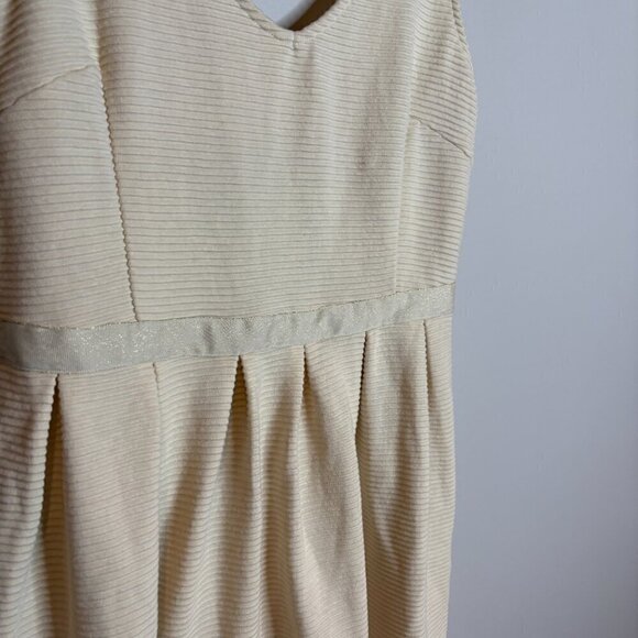 NWT American Eagle cream ribbed open back dress - Picture 2 of 5